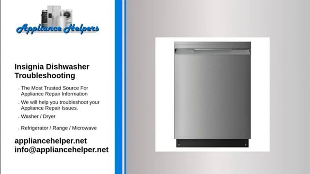 Insignia Dishwasher Troubleshooting смотреть онлайн