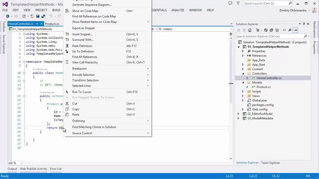 ASP.NET MVC Fundamentals. Урок 6. Модель. смотреть онлайн
