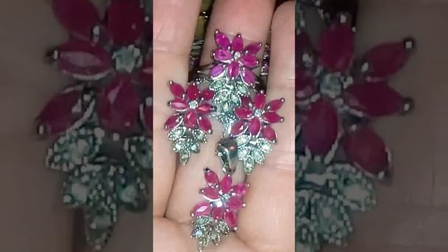 Натуральные Бирманские(Мьянма)рубины и марказиты серебро925LUX. Размер17-17,5 Цена-20500 8906152251 смотреть онлайн