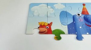 Деревяшки все вместе. Собираем пазл для малышей с героями мультфильма Деревяшки.