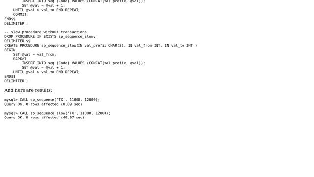 Databases: MySQL: Why is inserting data with transactions faster then without them смотреть онлайн