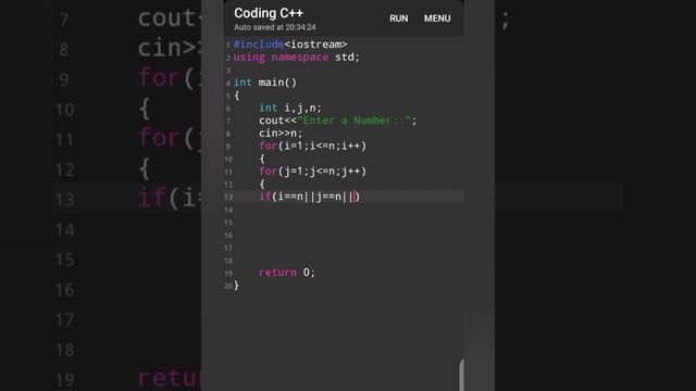 ↘️ Arrow➡ pattern tutorial in C++ launguage?? #coding ? смотреть онлайн