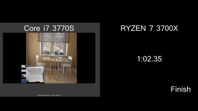 CineBench R20 Core i7 3770S vs RYZEN 7 3700X смотреть онлайн