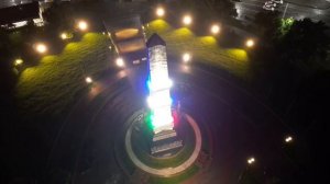 Мэр Уфы показал новую подсветку Монумента Дружбы.