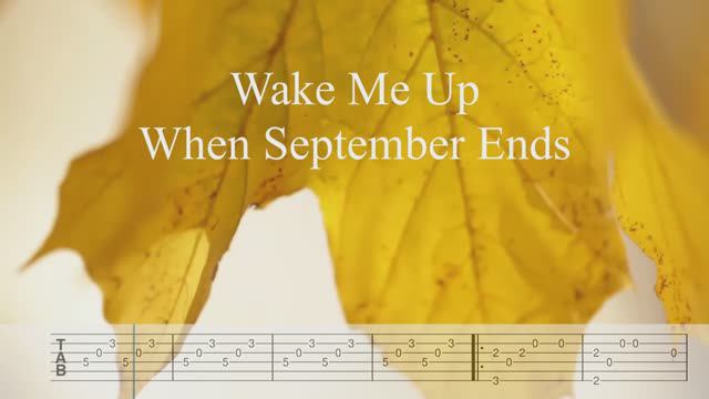 Wake Me Up When September Ends | Guitar Cover | +Ноты/Табы | +Backing track