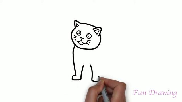 Раскраска для детей ПОРОДИСТАЯ КОШКА. Мультик - Раскраска. Учим цвета смотреть онлайн