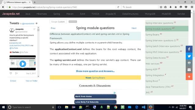 Difference between applicationContext.xml and spring-servlet.xml in Spring.
| javapedia.net смотреть онлайн