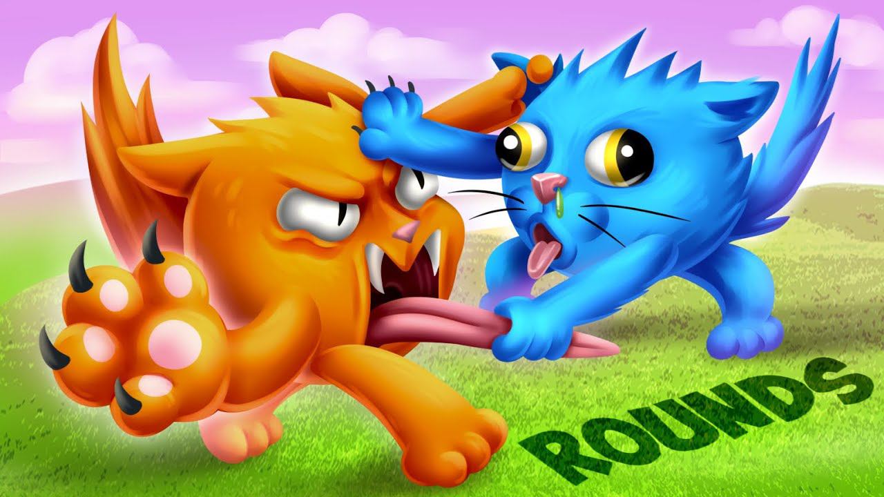 ДВА УПИТАННЫХ КОТА СРАЖАЮТСЯ ЗА КОЛБАСУ :D УГАРНАЯ БИТВА КОЛОБКОВ #rounds смотреть онлайн