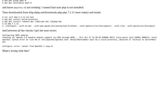 DevOps & SysAdmins: Error installing PHP7.1 with apache2 on debian 9 смотреть онлайн