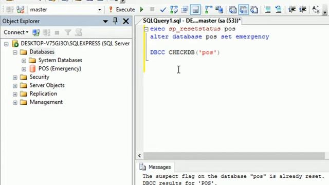 Suspect Database Recover (MSSQL) смотреть онлайн