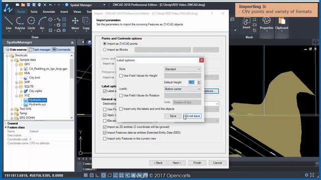 First Preview: Importing 3 (CSV) - 'Spatial Manager for ZWCAD' - Blog смотреть онлайн
