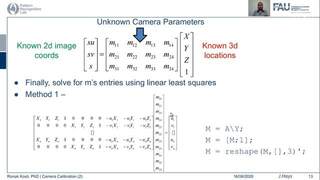 Camera Calibration (Lecture 6, Part 2) смотреть онлайн