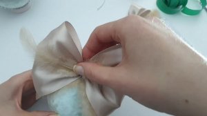 Бант на новогодний шар