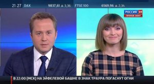 Небольшой глюк в эфире России-24 (08.01.2015)
