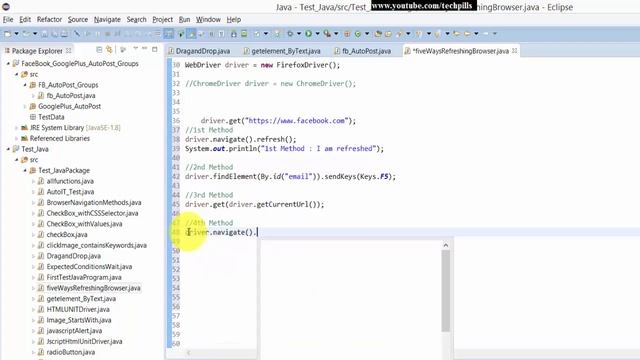 Selenium with JAVA - 5 Ways to refresh your browser in SELENIUM Scripts смотреть онлайн