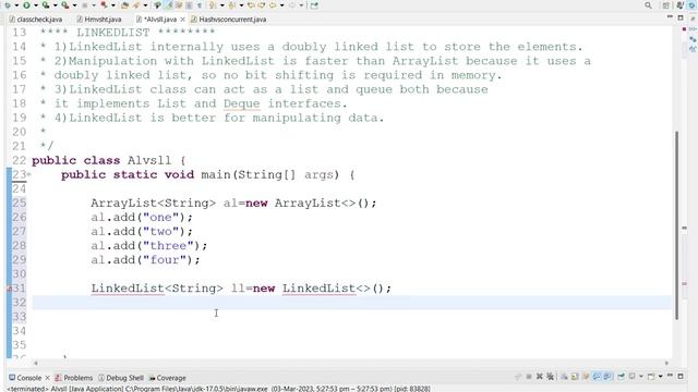 Arraylist vs linkedlist in java | collections framework | java tutorials смотреть онлайн