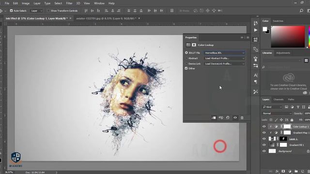 Photoshop cc Tutorial: Paint Splatter (ink portrait) смотреть онлайн