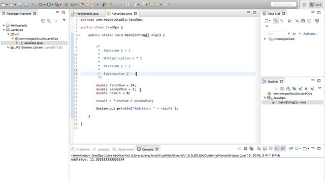 015 Java Operators Addition Multiplication Division смотреть онлайн