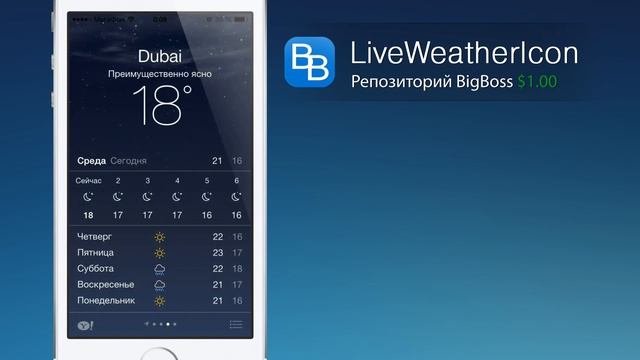 LiveWeatherIcon: живая иконка погоды смотреть онлайн