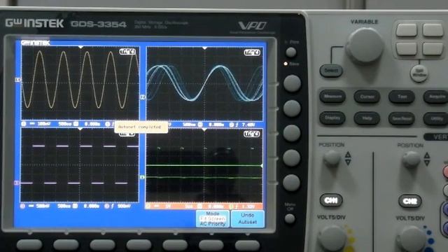 GW Instek GDS-3000 Split Window Function смотреть онлайн
