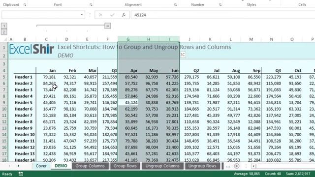 0030 Excel Shortcuts: How to Group and Ungroup Rows and Columns смотреть онлайн