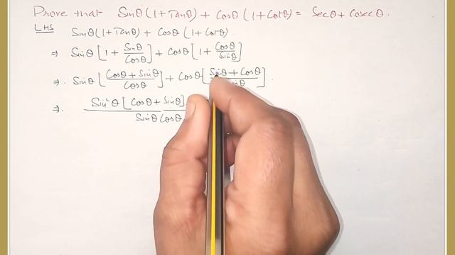 Prove that sin theta(1 + tan theta) + cos theta(1+ cot theta) = sec theta+ coses theta смотреть онлайн