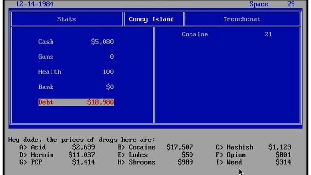 Classic DOS Dope Wars 4 смотреть онлайн