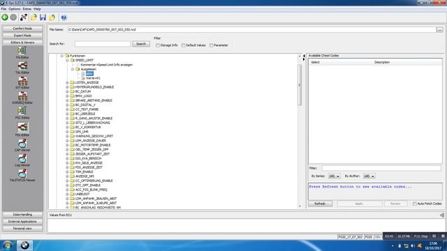 BMW F20 F30 F10 F01 Digital Speed Coding Esys