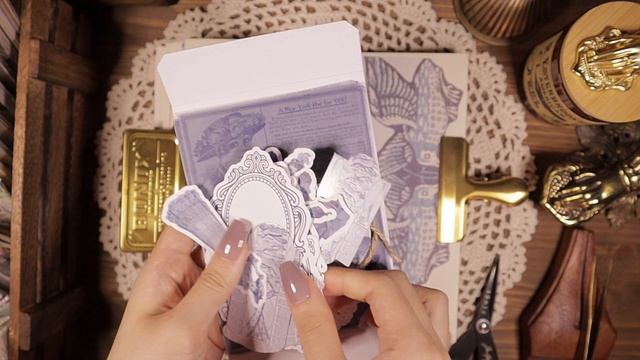 ASMR 오늘은 파랑? 빈티지 다꾸 꾸미기 팅글 Journaling Scrapbooking Ideas Relaxing Sounds | Hwaufranc