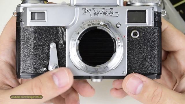 Kiev 4 Film Camera from 1968 a Russian Soviet Era Rangefinder Camera - close look, cleaning смотреть онлайн