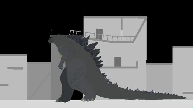 godzilla 2014 atomic breath in the city | sticknodes animation смотреть онлайн