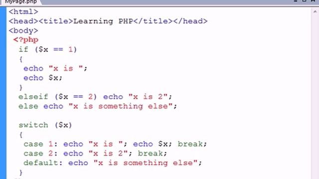 PHP Tutorial - 07 - Conditionals смотреть онлайн