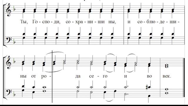 🎼 Прокимен воскресный, глас 5 (все партии) Ты, Господи, сохраниши ны и соблюдеши ны от рода сего... смотреть онлайн