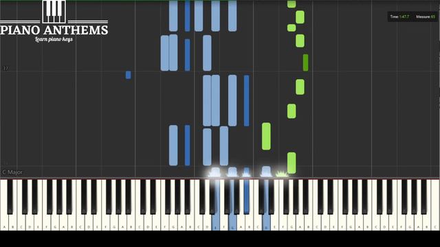 Micheal Buble - Moondance | Learn Piano Keys #piano #tutorial #music #melody #chords #swing смотреть онлайн