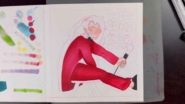 STARTING A NEW SKETCHBOOK! ? | Arrtx Mixed Media Sketch Pad! ? смотреть онлайн