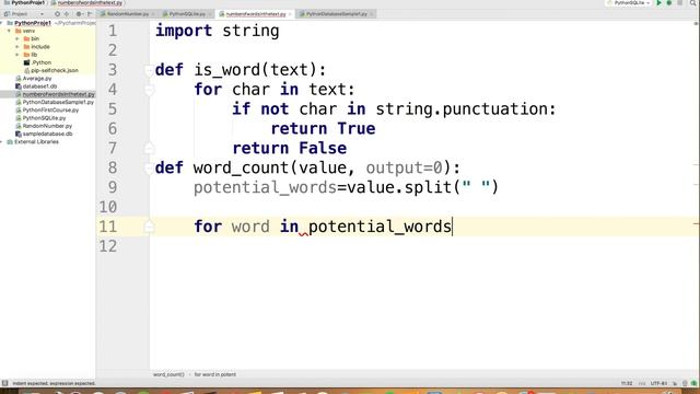NUMBER OF WORDS IN THE TEXT - PYTHON TUTORIAL смотреть онлайн