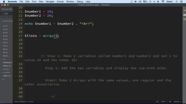 PHP Course 12- Practice Section 2 смотреть онлайн