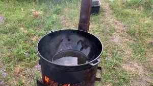 Оджахури в казане. Жареное мясо с картошкой по Грузински.