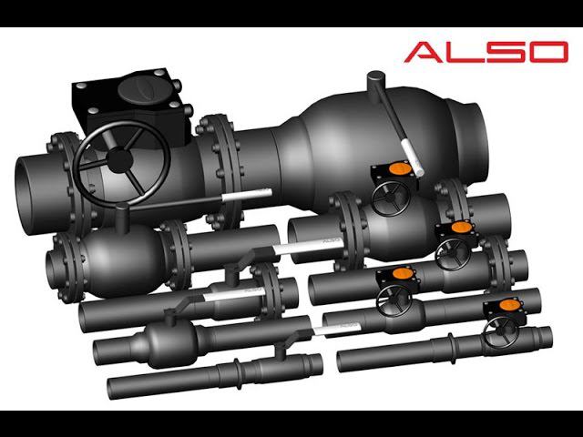 ArchiCAD. Кран стальной шаровой  ALSO. ГОСТ-10705,8731,3262