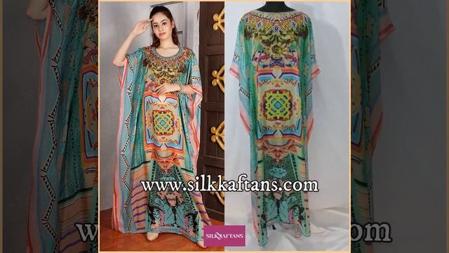 Python Print with basic Geometric Patterns long Silk Kaftan смотреть онлайн