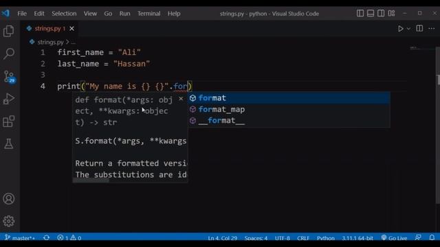 String Formatting #9 In python смотреть онлайн