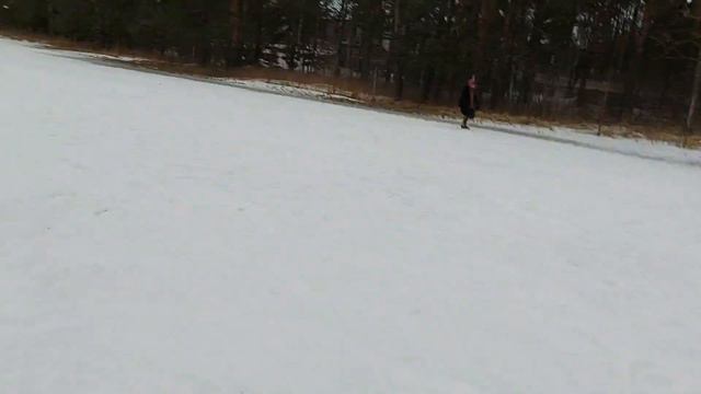 Беговые лыжи в поле, Кузьмолово (Cross-country skiing in SPb) смотреть онлайн