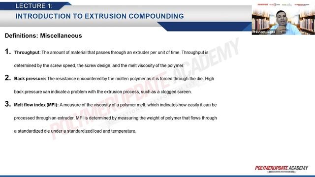 Introduction To Extrusion Compounding Lecture Preview By Polymerupdate Academy