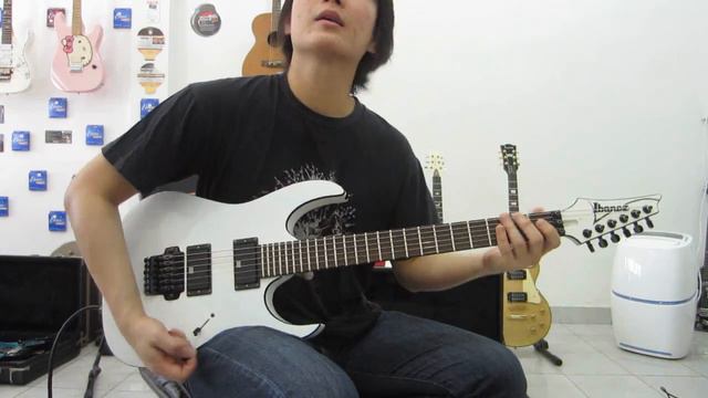 Ibanez MTM2 Guitar With Seymour Duncan AHB 3 Mick Thomson EMTY Pickup Clean Sound смотреть онлайн