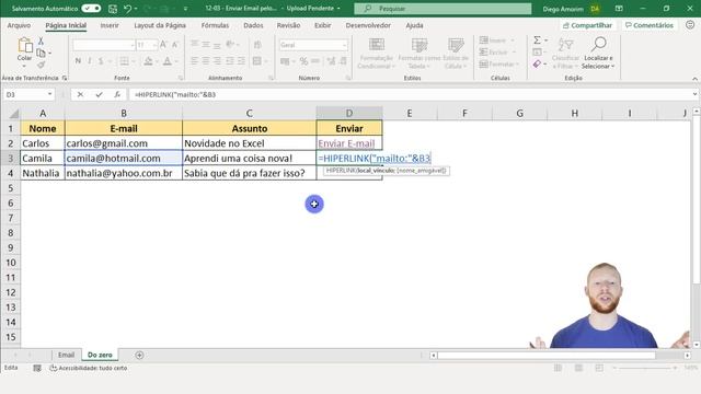 Enviar E-MAIL pelo EXCEL com uma ÚNICA FÓRMULA (Sem VBA) смотреть онлайн