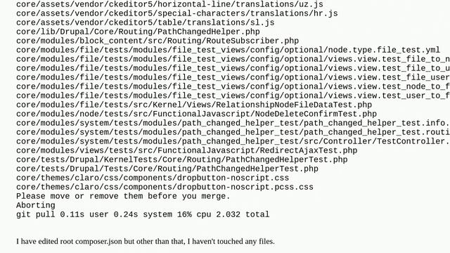 Drupal: How do I handle git asking me to remove untouched files? смотреть онлайн