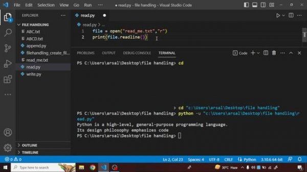 how to read text file in python | read() function in python | file handling #python #learncoding