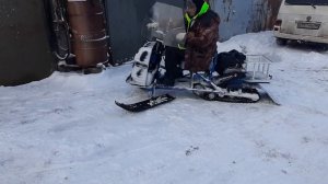 миниснегоход хаски 13л.с.после рыбалки.