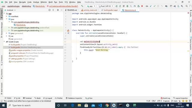 First App Using Databinding in Android Kotlin смотреть онлайн