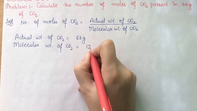 Calculate the number of moles of CO2 present in 66g of CO2? смотреть онлайн